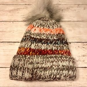 🆕 COZY Knit Fleece Lined Pom Beanie Gray